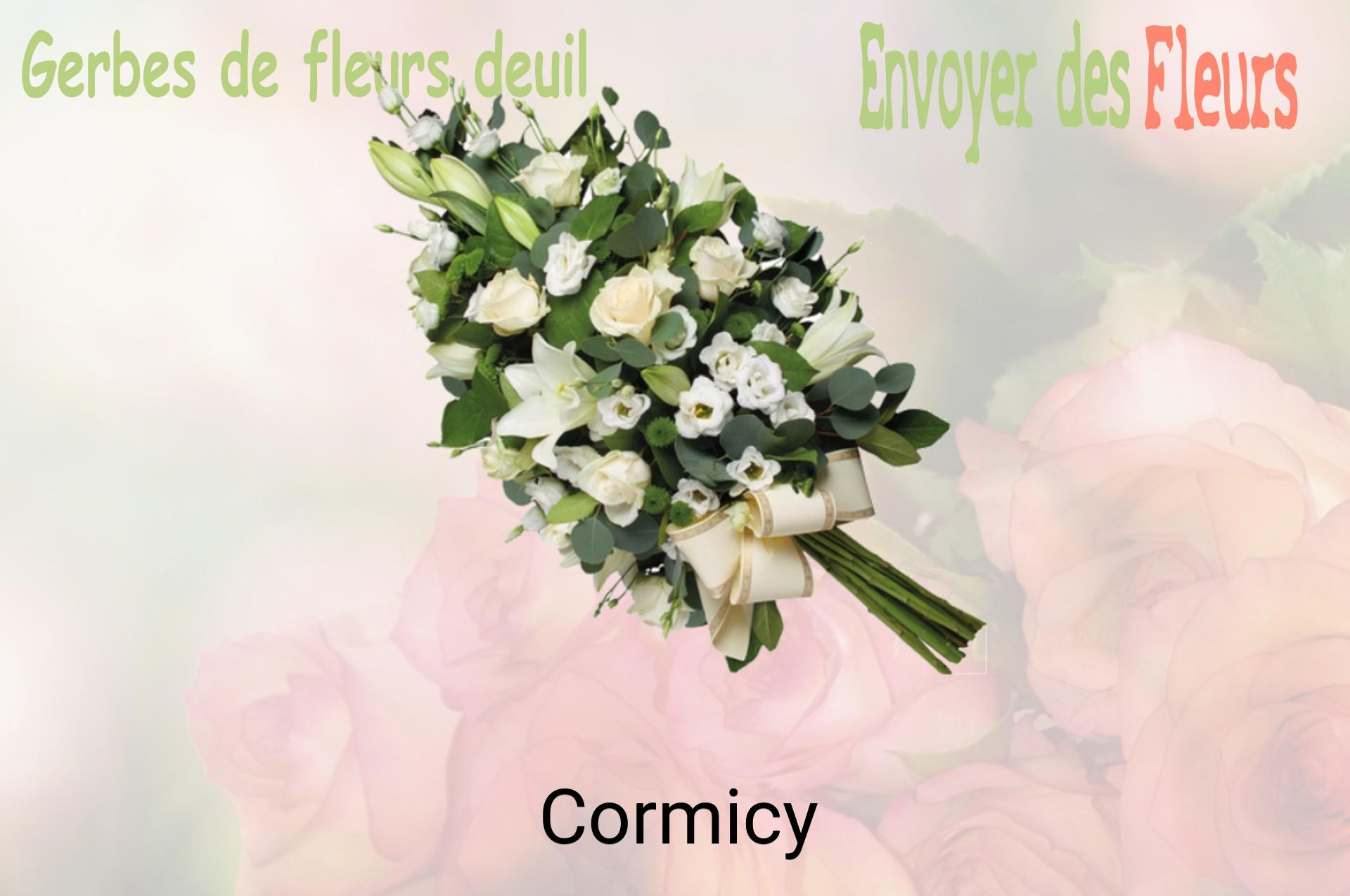 Gerbe de fleurs de deuil livrée à Cormicy
